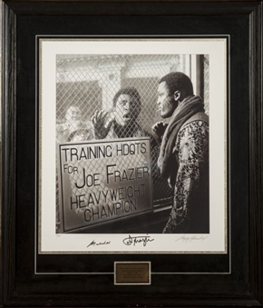 Muhammad Ali and Joe Frazier Signed Limited Edition 20x24 Framed Photo